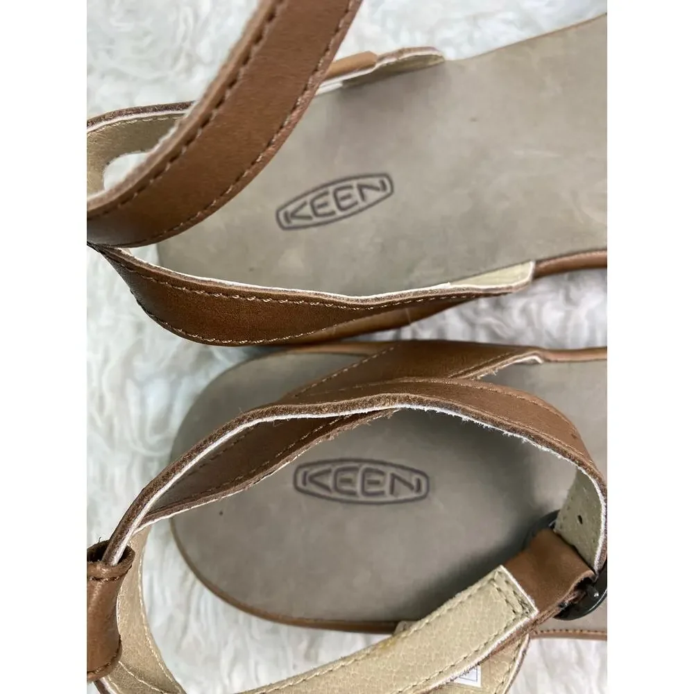 KEEN Women's Size 10.5 Brown Cream Strappy Slingback Ankle Strap Sandals * - Picture 7 of 11